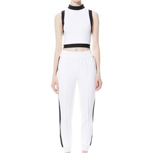 Alice + Olivia MORY COLORBLOCK CROP TOP AND TRACK PANTS